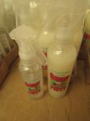 2 Items. 6 x 150ml Scruffy Mutt Dog Sprits & 6 x 250ml Scruffy Mutt Conditioner. All unused