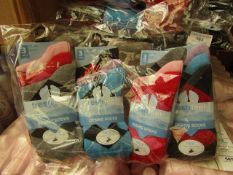 12 x Fresh Feel - Desing Socks -Size 4-6 - New & Packaged.