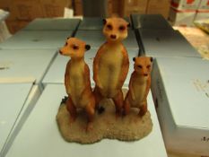 5x Leonardo Collection - Meerkats Ornaments - New & Boxed.