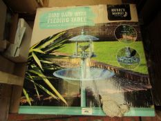 Natures Market - Bird Bath with Feeding Table - Unchecked & Boxed.