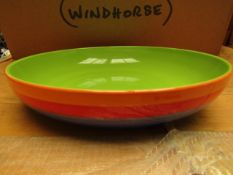 8 x Rainbow Design 21cm Bowls. Unsued & Boxed