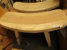 La Redoute Wooden Large Stool. RRP £99. Unused