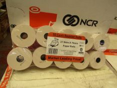 Box of 100x NCR Paper Rolls - New Packaged & Boxed.