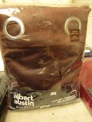 Albert Austin - Ready Made Curtains Pair with Eyelets - (Brown) 90" x 90" - Packaged.