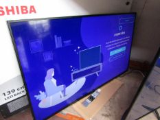 Toshiba 55VL5A63DB 55" smart 4K HDR TV tested and working with Remote control and original box, is