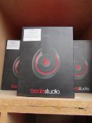 Beats Studio wired over-ear headphones, tested working and boxed. See picture for colour | Please