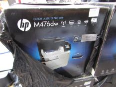 HP M476dw colour LaserJet pro MFP 600 x 600 DPI 20 ppm A4 Wi-Fi printer, unchecked and boxed. RRP £