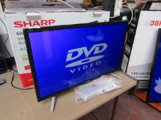 Sharp Aquos LC-24DHG6131KF 24" smart Led TV with Built in DVD player, the TV part is Tested we