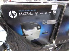 HP M476dw colour LaserJet pro MFP 600 x 600 DPI 20 ppm A4 Wi-Fi printer, unchecked and boxed. RRP £