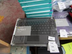 Microsoft Surface 3 type cover, untested and boxed. QWERTY keyboard