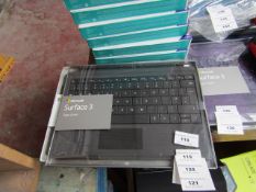 Microsoft Surface 3 type cover, untested and boxed. QWERTY keyboard