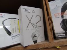 Jaybird X2 wireless earphones, untested and boxed. RRP £89.00