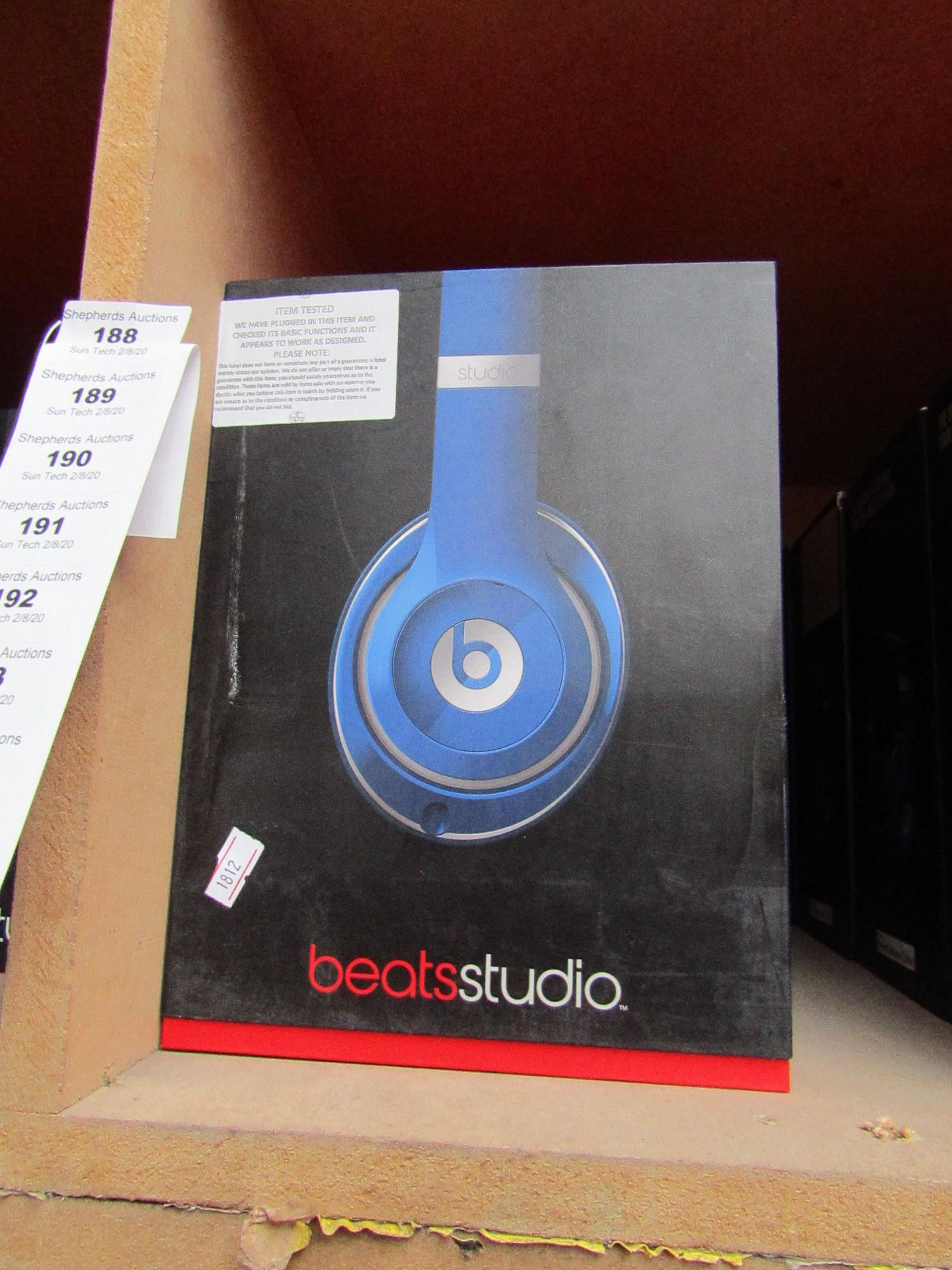 Beats Studio wired over-ear headphones, tested working and boxed. See picture for colour | Please