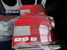 6x Microsoft Surface 3 type cover, untested and boxed. AZERTY keyboard