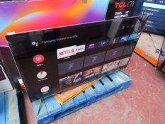 TCL 55TCL715K 55" Smart 4K QLED TV tested and working with original box, remote control and stand.