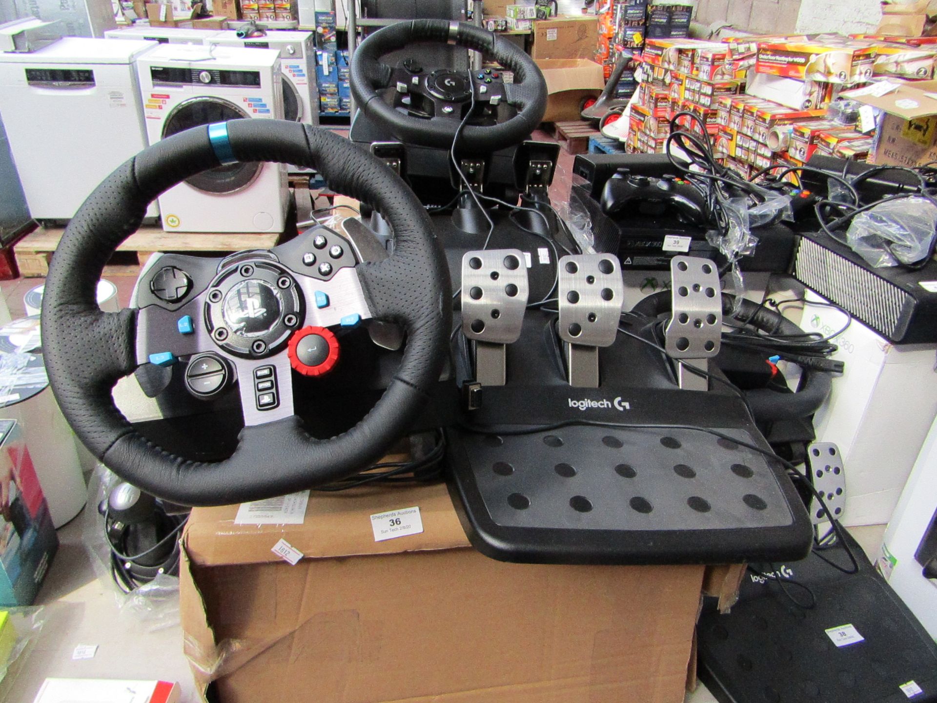 Logitech G29 driving force racing wheel and pedals set, unchecked. RRP £245.00 | Compatible with