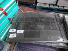 Microsoft Surface Pro type cover, untested and boxed. QWERTY keyboard