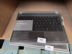 Microsoft Pro 4 signature type cover QWERTY keyboard, unchecked and boxed.