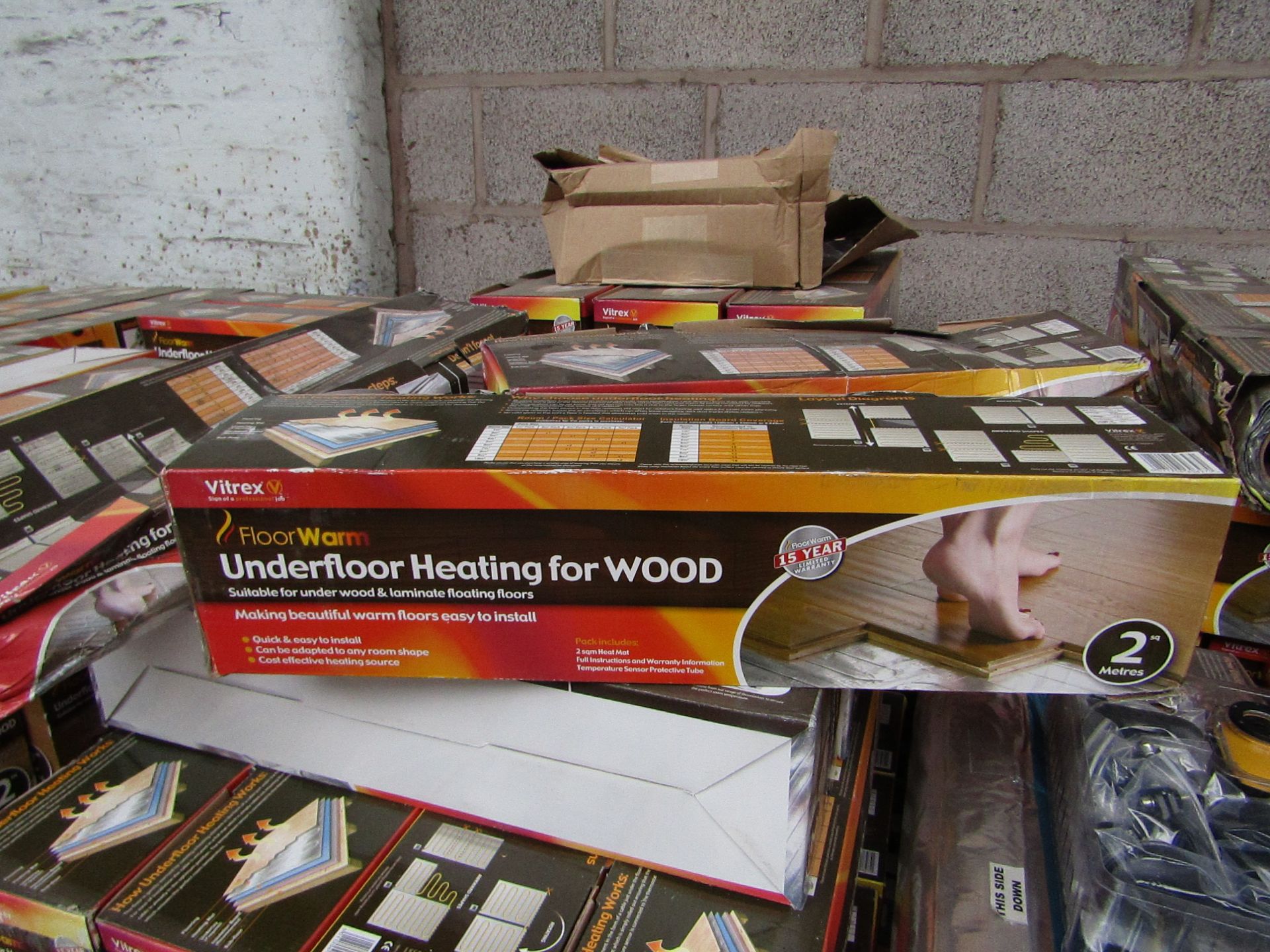 3 X Vitrex Floor Warm 2m2 underfloor heating for wood, new and boxed.