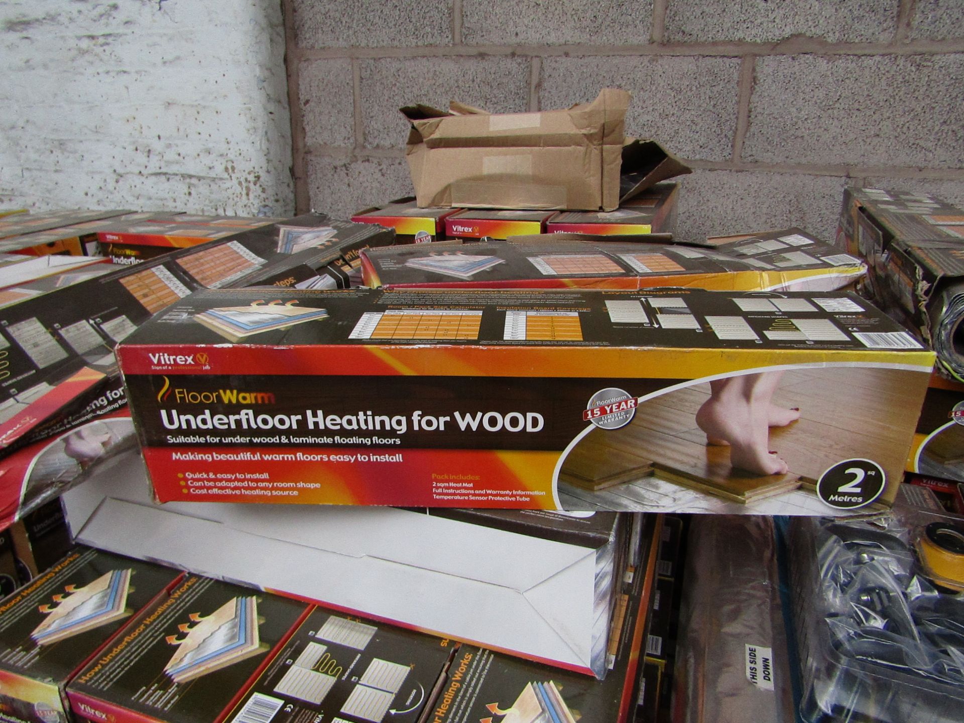 3 X Vitrex Floor Warm 2m2 underfloor heating for wood, new and boxed.