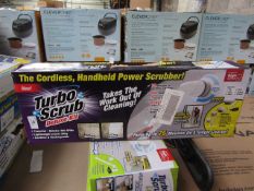 | 1X | TURBO SCRUB deluxe kit CORDLESS HAND HELD POWER SCRUBBERS | UNCHECKED AND BOXED | SKU