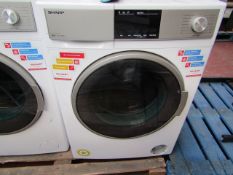 Sharp 1400RPM 9/6Kg washing/dryer, seller has checked these items and have informed us they are