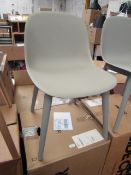 | 1X | MUUTO FIBER GREY SIDE CHAIR WITH WOOD BASE | LOOKS UNUSED AND BOXED BUT NO GUARANTEE | RRP £