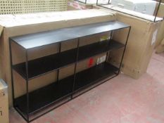 | 1X | LA REDOUTE HIBA 2 TIER 1.4MTR BLACK METAL SLENDER SHELF UNIT | LOOKS UNUSED AND COMES WITH