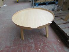 | 1X | MUUTO LARGE ROUND OAK COFFEE TABLE | LOOKS UNUSED (NO GUARANTEE), BOXED | RRP £623.00 |