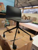 | 1X | HAY ABOUT A CHAIR IN BLACK WITH SWIVEL BASE | LOOKS UNUSED (NO GUARANTEE), BOXED | RRP £