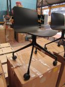 | 1X | HAY ABOUT A CHAIR IN BLACK WITH SWIVEL BASE | LOOKS UNUSED (NO GUARANTEE), BOXED | RRP £