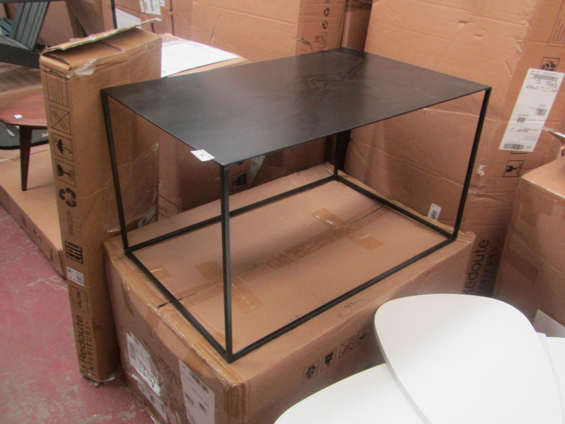 | 1X | AM PM LARGE ROMI METAL SIDE TABLE 70X45CM | LOOKS UNSUED AND COMES BOXED | RRP CIRCA £130 |