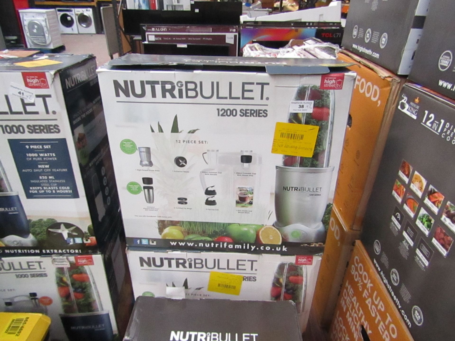 | 2X | NUTRI BULLET 1200 SERIES | UNTESTED AND BOXED | NO ONLINE RESALE | RRP £119.99 | TOTAL LOT