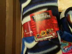 Transformers Fleece Blanket. 125cm x 150cm. New with tags.
