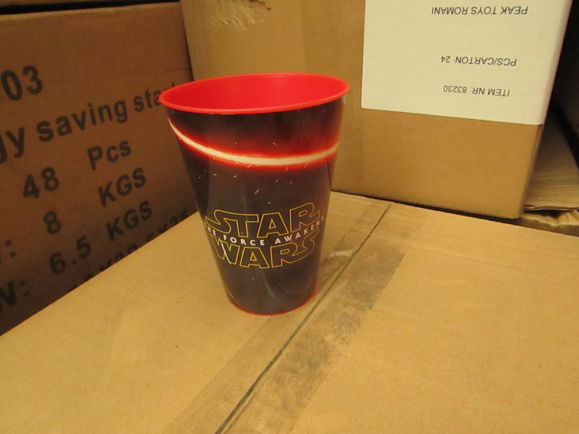 Box of 24 Star Wars Plastic Cups. New & Boxed.