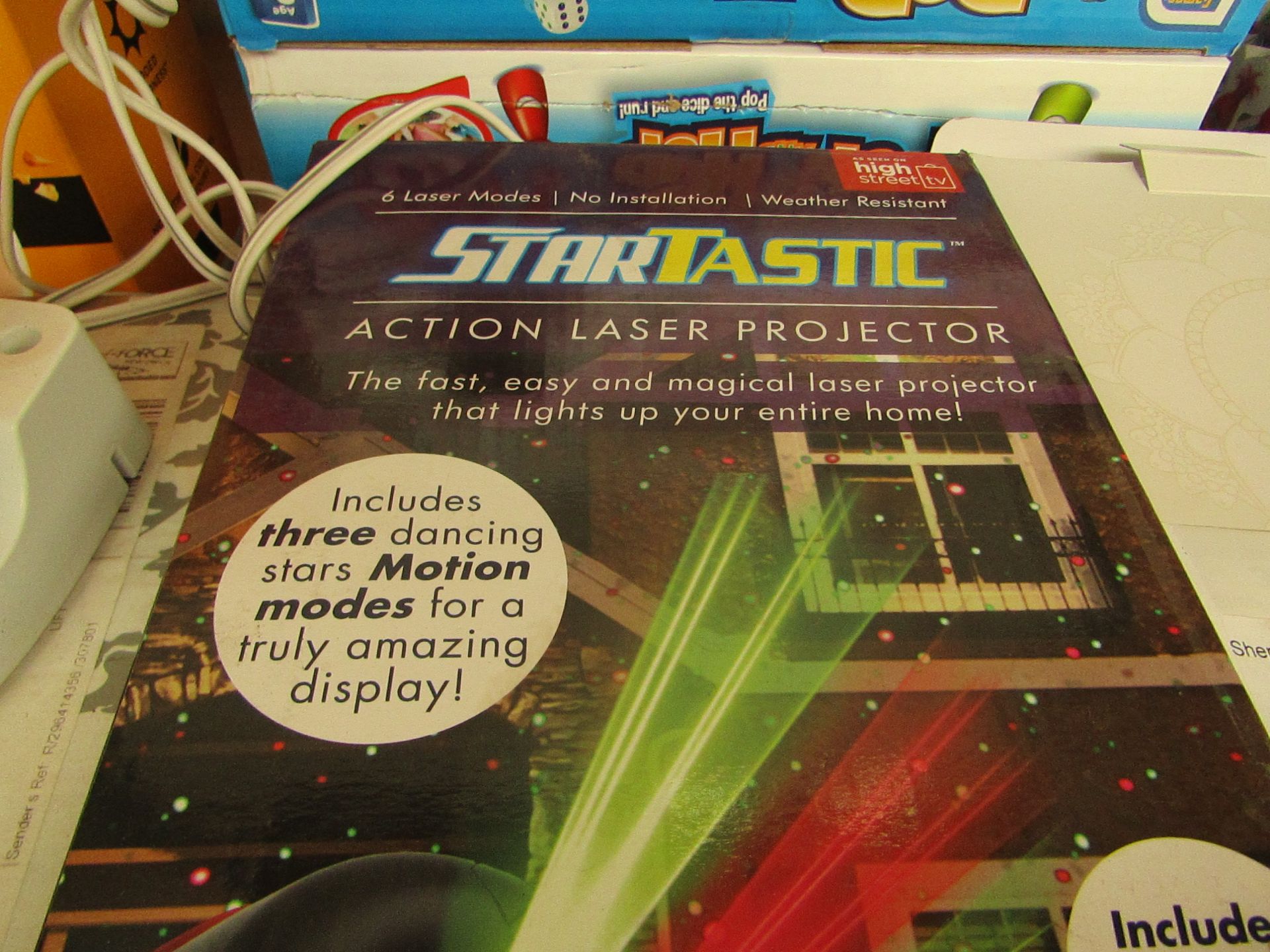 | 1X | STARTASTIC ACTION LASER PROJECTOR | UNCHECKED AND BOXED | NO ONLINE RE-SALE | SKU - | RRP £