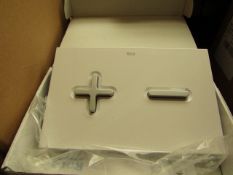 Roca PL4 dual combi flush plate, new and boxed.