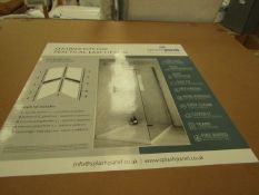 Splash Panel 2 sided shower wall kit in Marble Matt, new and boxed, the kit contains 2 1200x1200 top