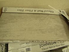 10x Packs of 5 Ashlar Crafted Grey Textured 300x600 wall and Floor Tiles By Johnsons, New, the RRP