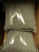 Pack of 2 Small Grey Cushions. Unused