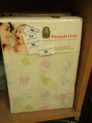 Pharaoh Linen Thermal Flanette Brushed Cotton Cot Sheet Sets. Unused & Packaged