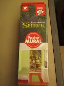 Shrek poster Mural. Easy To put up in 6 pieces. Overall Size 8ft x 5ft. New & Boxed