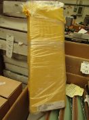 Yellow Fitted Double Valance Sheet. New & Packaged