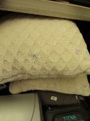 2 x Grey Chenelle Knitted Cushions. 40cm x 40cm