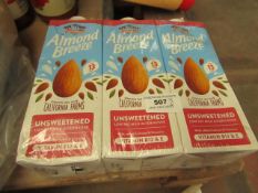 3x Almond Breeze - Unsweetened Almond Milk (1litre).