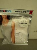 Cool Womens Size medium V Neck tank Top. Was a 2 Pack but 1 is missing. Unused