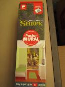 Shrek poster Mural. Easy To put up in 6 pieces. Overall Size 8ft x 5ft. New & Boxed