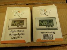 20 x Cosy & Trendy Digital clocks. Boxed