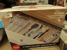 Capco 2 Piece drawer Organizer Set. Boxed but unchecked