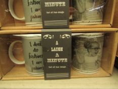 2 x A Laugh A Minute Set of 2 Mugs. New & Packaged